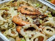 Gambar resepi aglio olio seafood