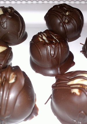A picture of cookie dough truffles.