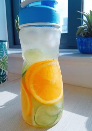 Hình của món Detox cam dưa leo.