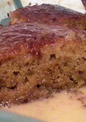 A picture of Poor-mans pudding (aramans/malva pudding).
