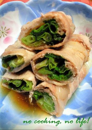 A picture of Easy Juicy Pork Wraps with Scallions in the Microwave.