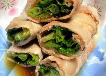 Easiest Way to Make Appetizing Easy Juicy Pork Wraps with Scallions in the Microwave
