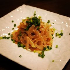 A picture of Easy and Quick Lotus Root and Tarako Salad.