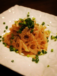 A picture of Easy and Quick Lotus Root and Tarako Salad.