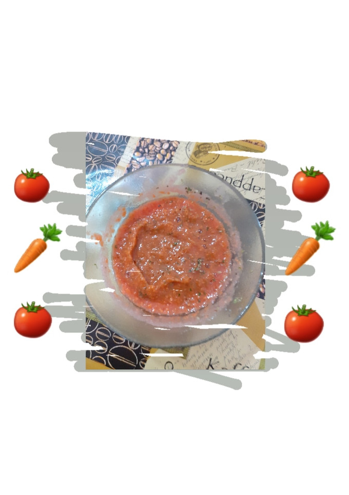 Una foto de Salsa de tomate y zanahoria