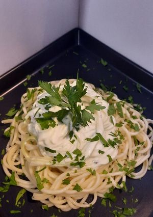 Tejszínes cukkínispagetti - spagettivel recept fotója