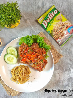 Foto resep Fettuccine Ayam Geprek