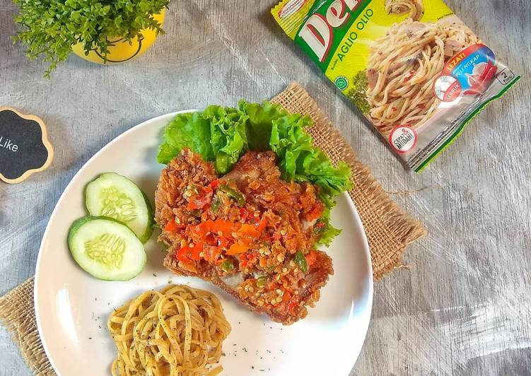 Fettuccine Ayam Geprek