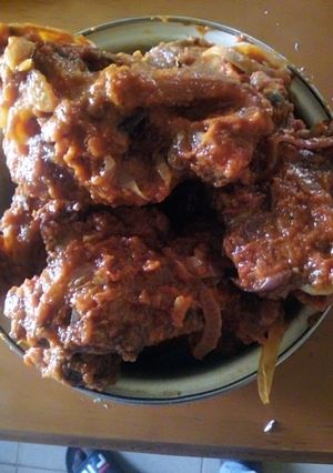 A picture of Peppered chicken.