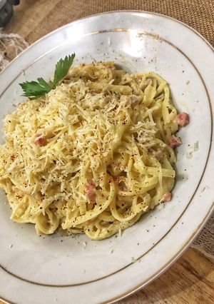 Foto resep Simple Creamy Fettuccine