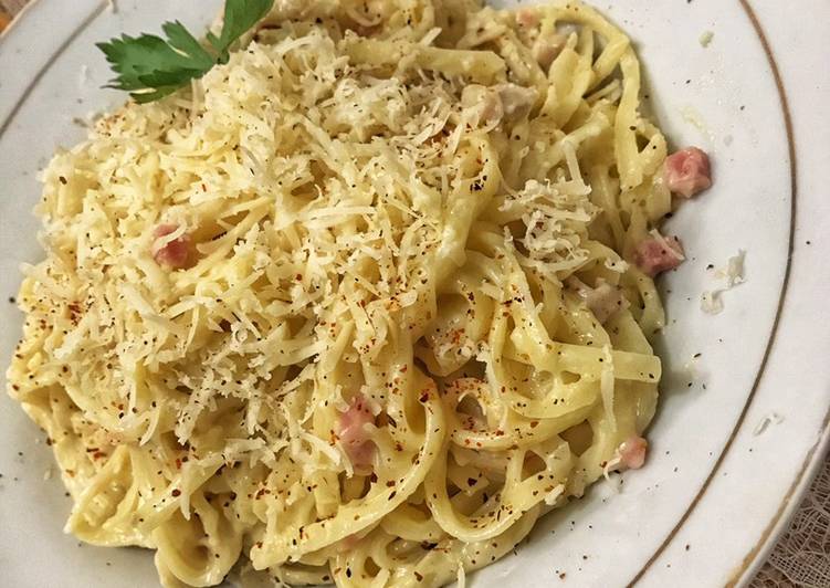 Cara Gampang Membuat Simple Creamy Fettuccine Anti Gagal