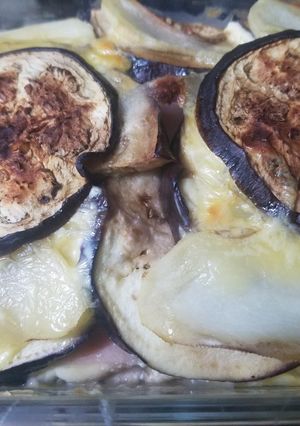 Una foto de Lasaña de berenjena y papa
