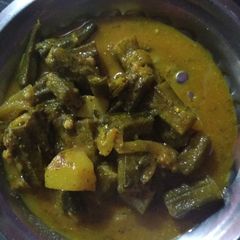 A picture of Bhindi raita.