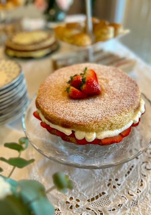 Una foto de Victoria Sponge Cake - bizcocho inglés