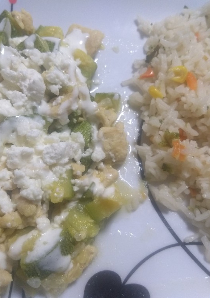Una foto de Calabazas con pollo