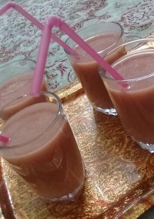 عکسی از دستور 🍑🍉اسموتی هندونه + هلو🍑🍉