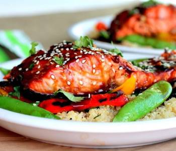 Update, Cooking Recipe Asian glazed salmon and quinoa Savory Delicious