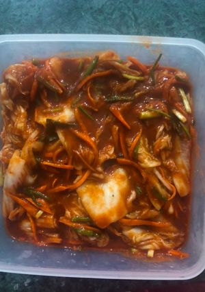Hình của món Kim chi cải thảo.