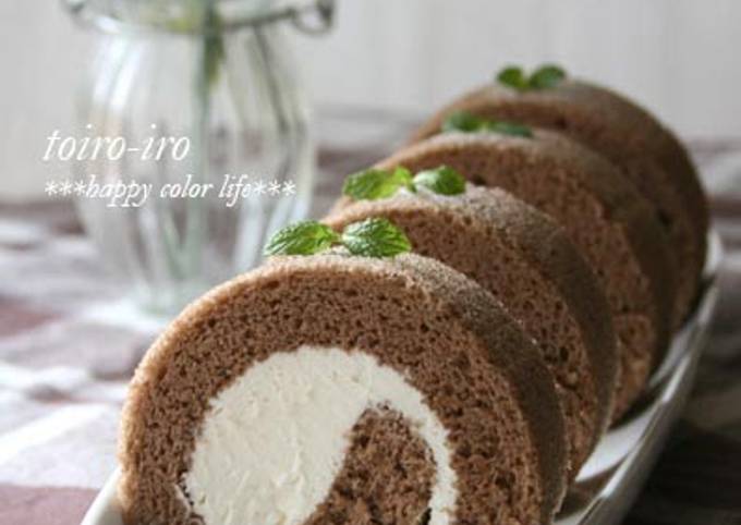 A Fluffy Cocoa Swiss Roll Sponge