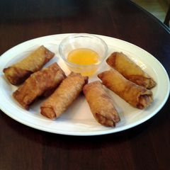 A picture of Duck Egg Rolls.
