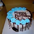 Whipped cream on vanilla cake