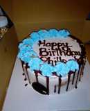 Whipped cream on vanilla cake