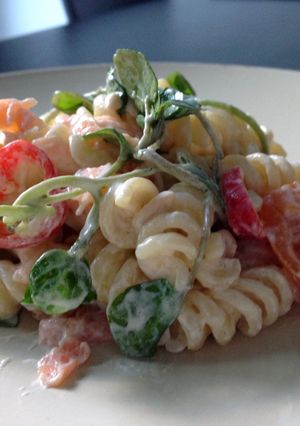 A picture of Smoked Salmon and Watercress Pasta.