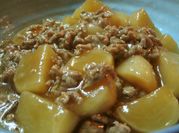 A picture of turnip and minced meat