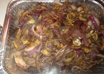Unique Recipe Ribeye steak smothered in onions and mushrooms Practical Delicious Unique Recipe Ribeye steak smothered in onions and mushrooms Practical Delicious