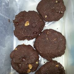A picture of Dark Chocolate-Chunk Cookies.