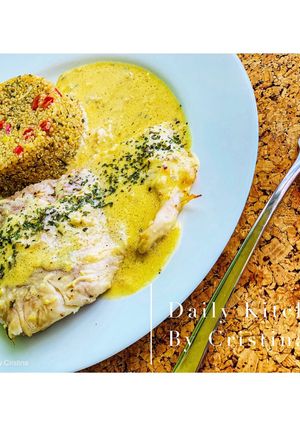 O poză a rețetei Șalău în sos de lămâie și quinoa picantă.