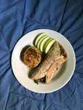 Salad paratha with banana cake