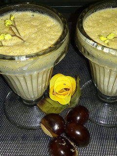 Una foto de Batido de lúcuma y sábila a lo Carmelita