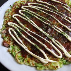 A picture of Leek Okonomiyaki.