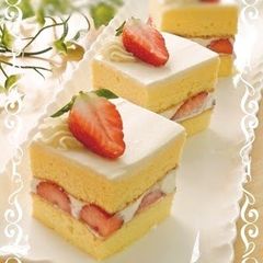 A picture of Simple Shortcake Made With Chiffon Cake.