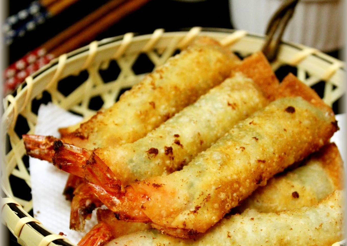 Crispy Shrimp and Shiso Leaf Gyoza Rolls