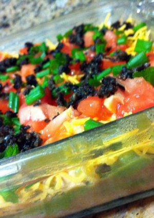 A picture of BEST no bake 7-layer dip.