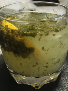 A picture of Lemonade with Mint.