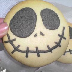A picture of Jack Cookies for Halloween with Black Sesame.