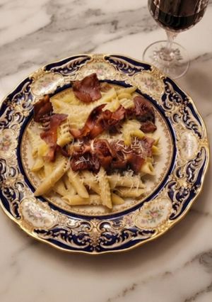Zdjęcie przepisu Makaron penne Alfredo.