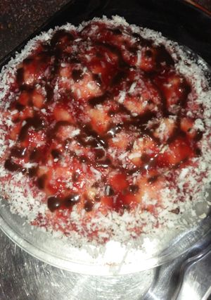 A picture of Strawberry jam cake.