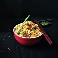 A picture of Chinese Egg Fried Rice.