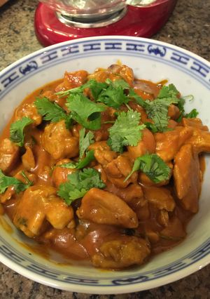 A picture of Red Thai Curry Chicken.