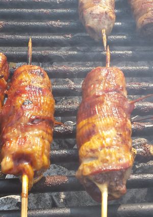 A picture of BBQ Bacon Cheeseburger Bombs.
