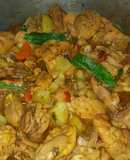 Fricassé de pollo🍗con vino seco o cerveza opcional