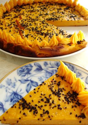 A picture of Healthy Sweet Potato Kanten Cake.