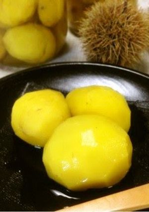 A picture of Chestnuts Cooked in Syrup.
