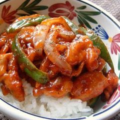 A picture of Speedy Cooking! Chopped Pork Rice Bowl.