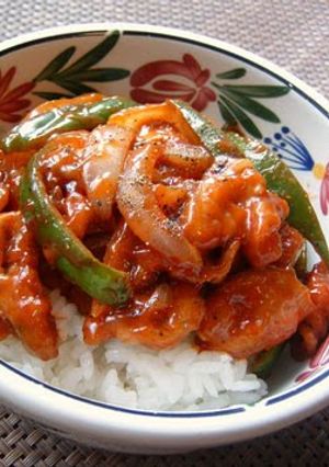 A picture of Speedy Cooking! Chopped Pork Rice Bowl.
