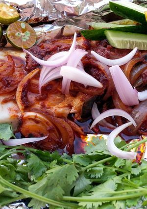 A picture of Baked Spicy Stingray / Sambal Ikan Bakar.